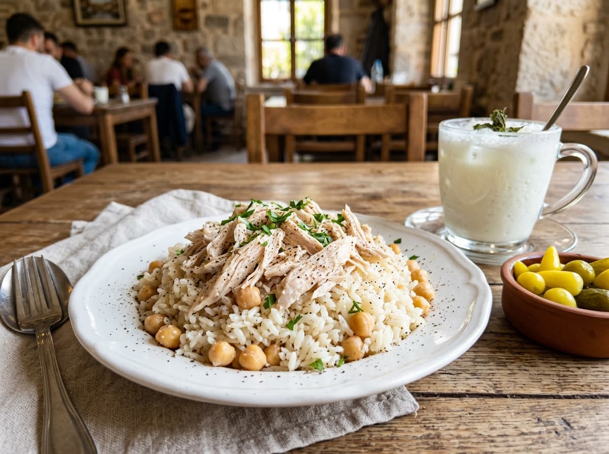İzmir tavuklu pilav ve ayran ikramı